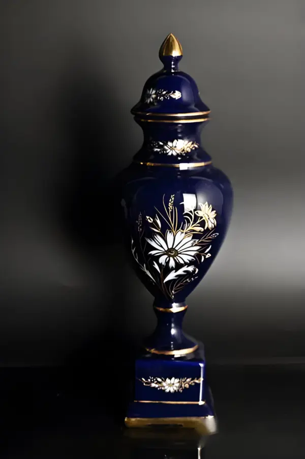 Ваза. Кобальт. Фарфор. Capodimonte. Италия — вид 2