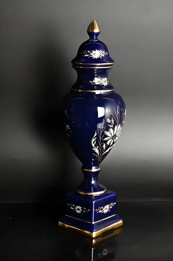 Ваза. Кобальт. Фарфор. Capodimonte. Италия — вид 3