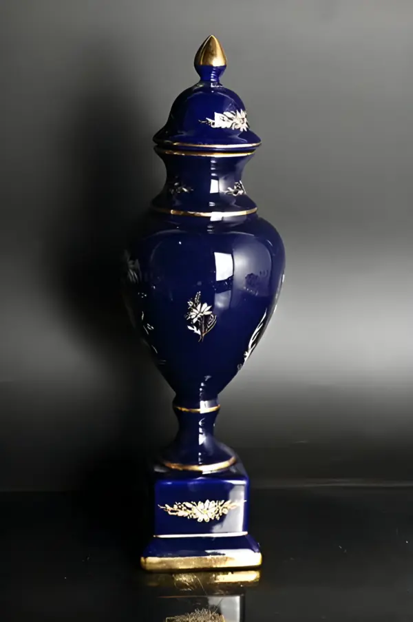 Ваза. Кобальт. Фарфор. Capodimonte. Италия — вид 4