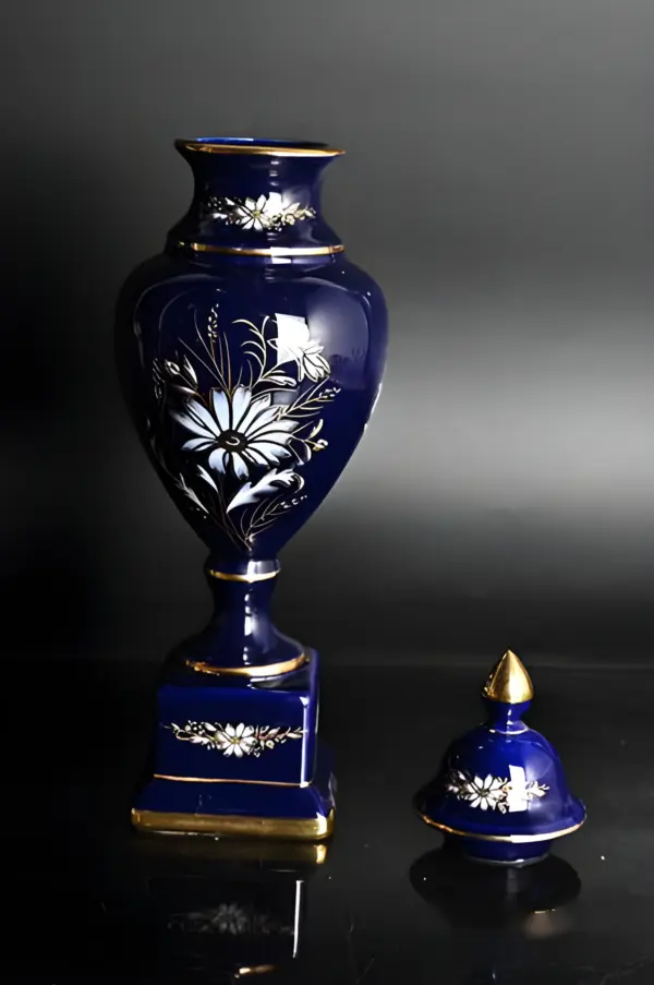 Ваза. Кобальт. Фарфор. Capodimonte. Италия — вид 5
