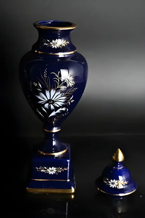 Ваза. Кобальт. Фарфор. Capodimonte. Италия — вид 6
