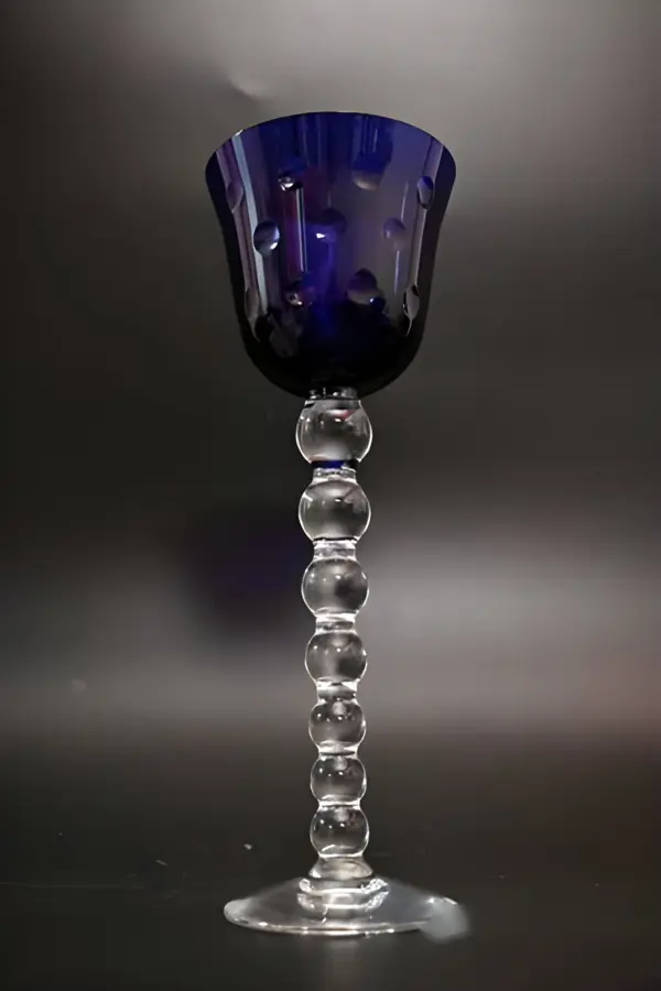 Бокал Saint Louis Bubbles. Кобальтовое стекло — вид 1