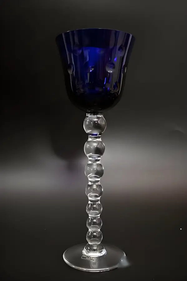 Бокал Saint Louis Bubbles. Кобальтовое стекло — вид 2