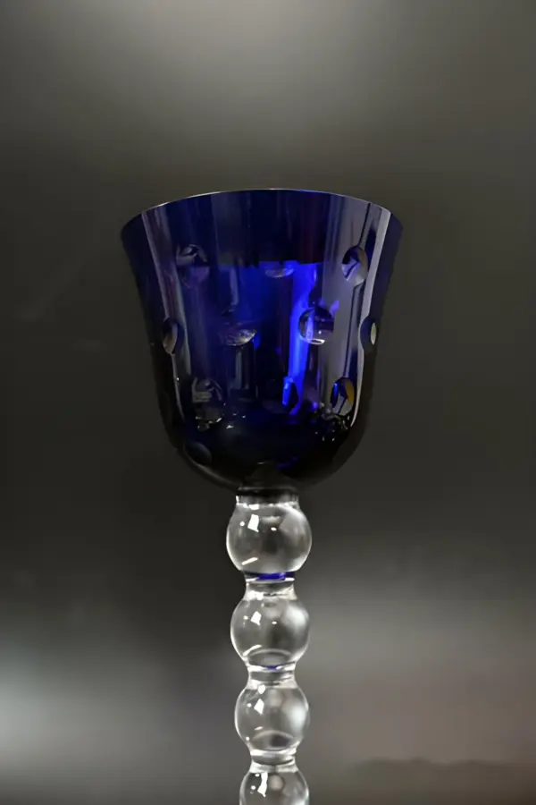 Бокал Saint Louis Bubbles. Кобальтовое стекло — вид 6
