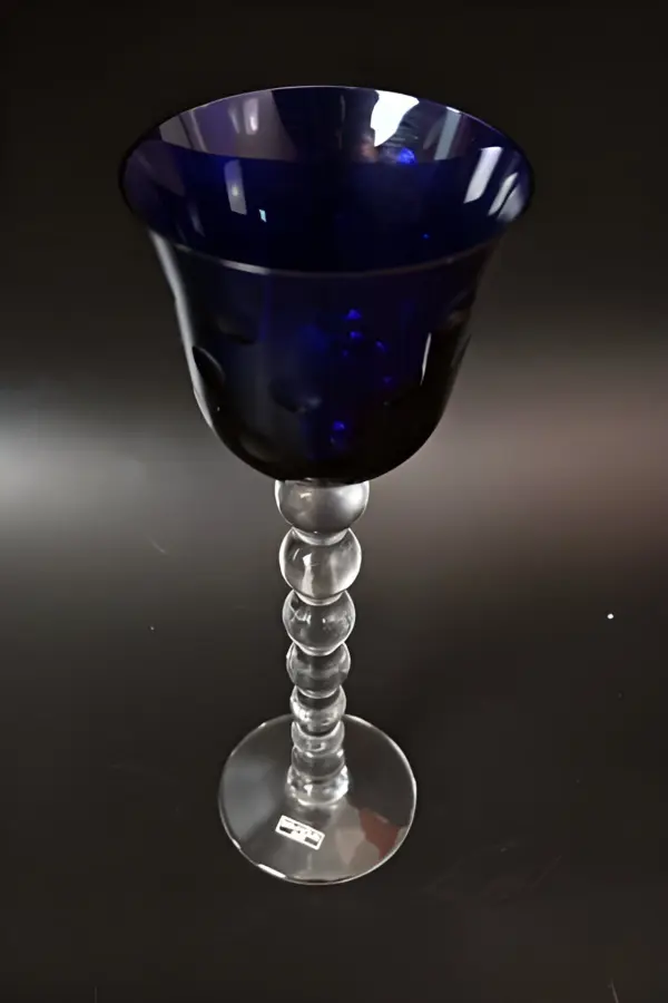 Бокал Saint Louis Bubbles. Кобальтовое стекло — вид 7