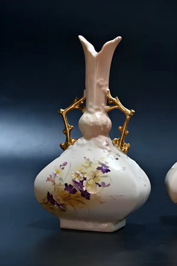 Парные вазы. Royal Worcester. Англия. Сер 19в — вид 3