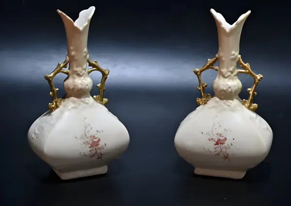 Парные вазы. Royal Worcester. Англия. Сер 19в — вид 4