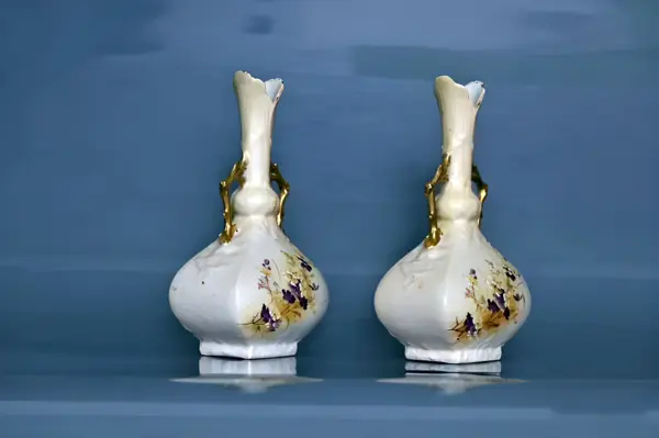 Парные вазы. Royal Worcester. Англия. Сер 19в — вид 6