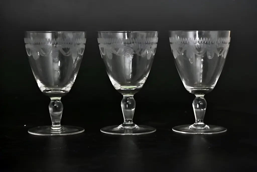 Антикварные бокалы. Гравировка. Baccarat Франция — вид 1