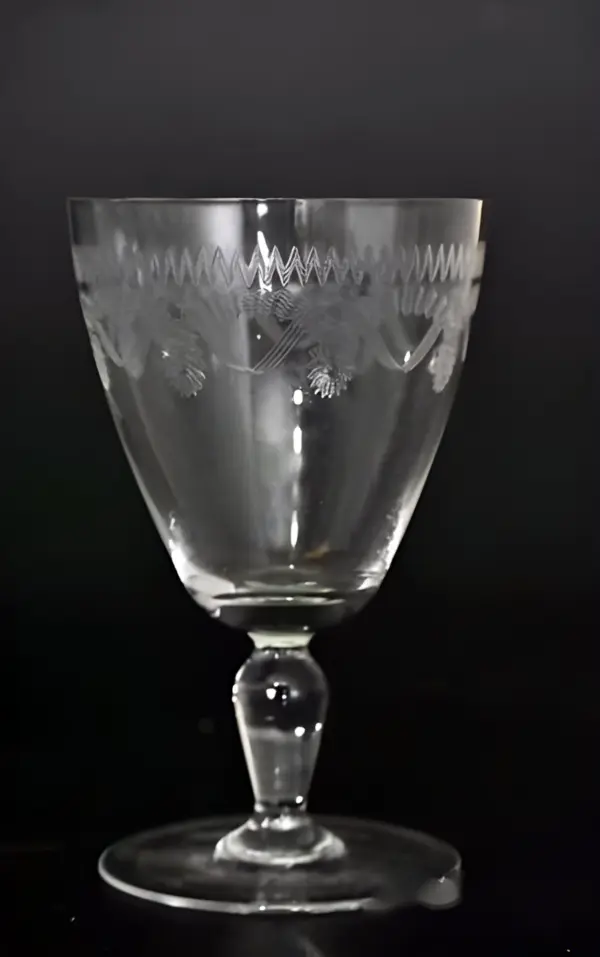 Антикварные бокалы. Гравировка. Baccarat Франция — вид 6