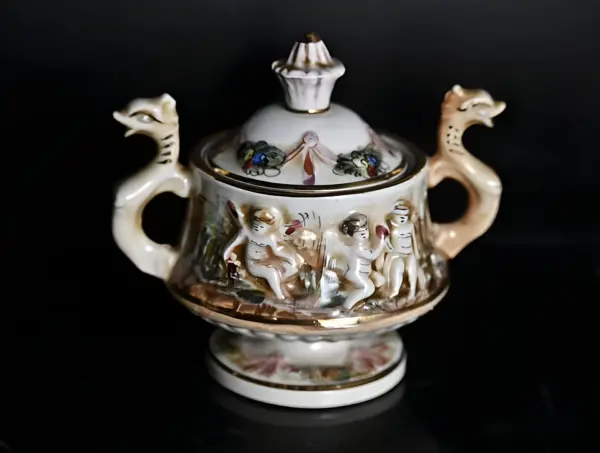 Сет тет-а-тет. Сахарница и 2 пары. Capodimonte — вид 4
