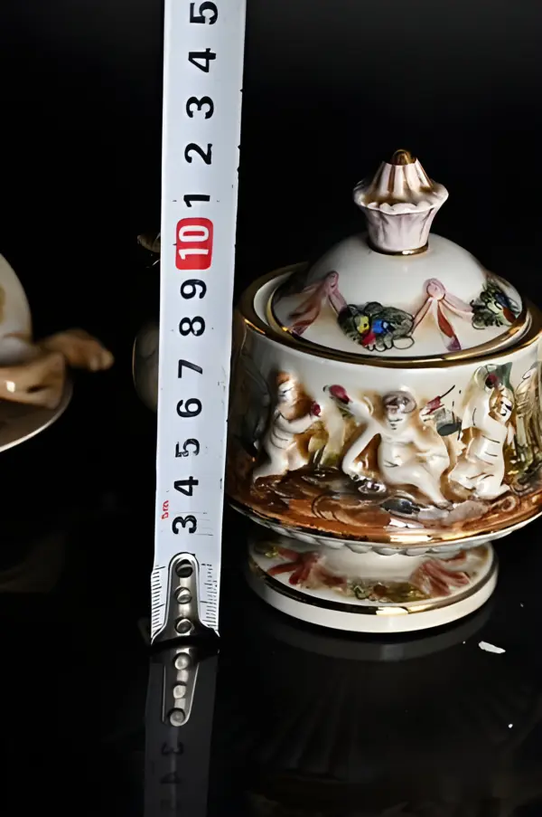 Сет тет-а-тет. Сахарница и 2 пары. Capodimonte — вид 6