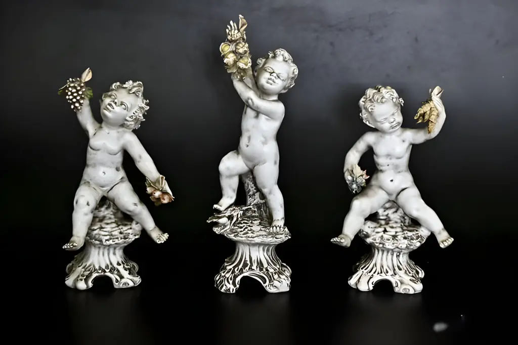 Статуэтки ангелы путти. Capodimonte. Италия — вид 1