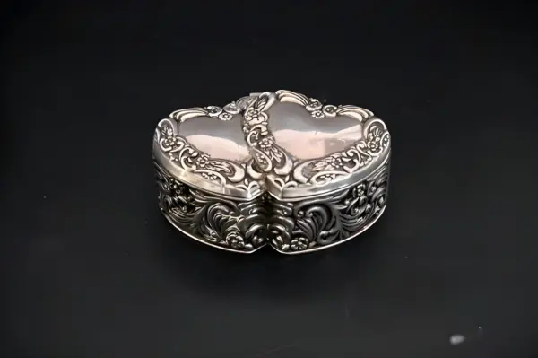 Шкатулки серебрение. Бархат. Италия. Винтаж — вид 3