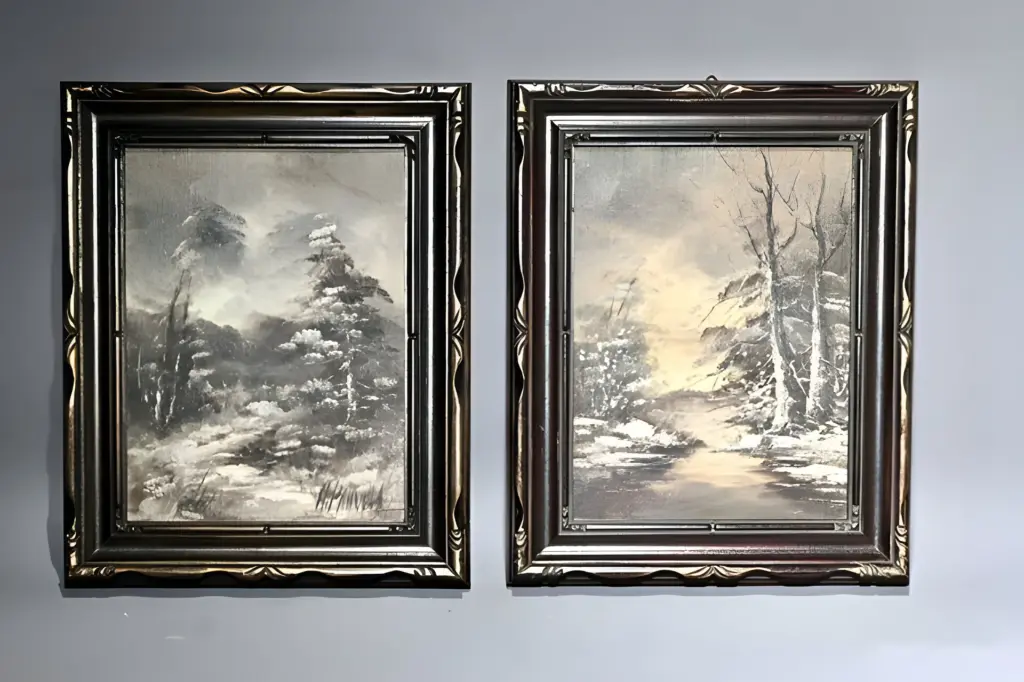 Парные картины. Масло. Холст. Дерево. Европа — вид 1