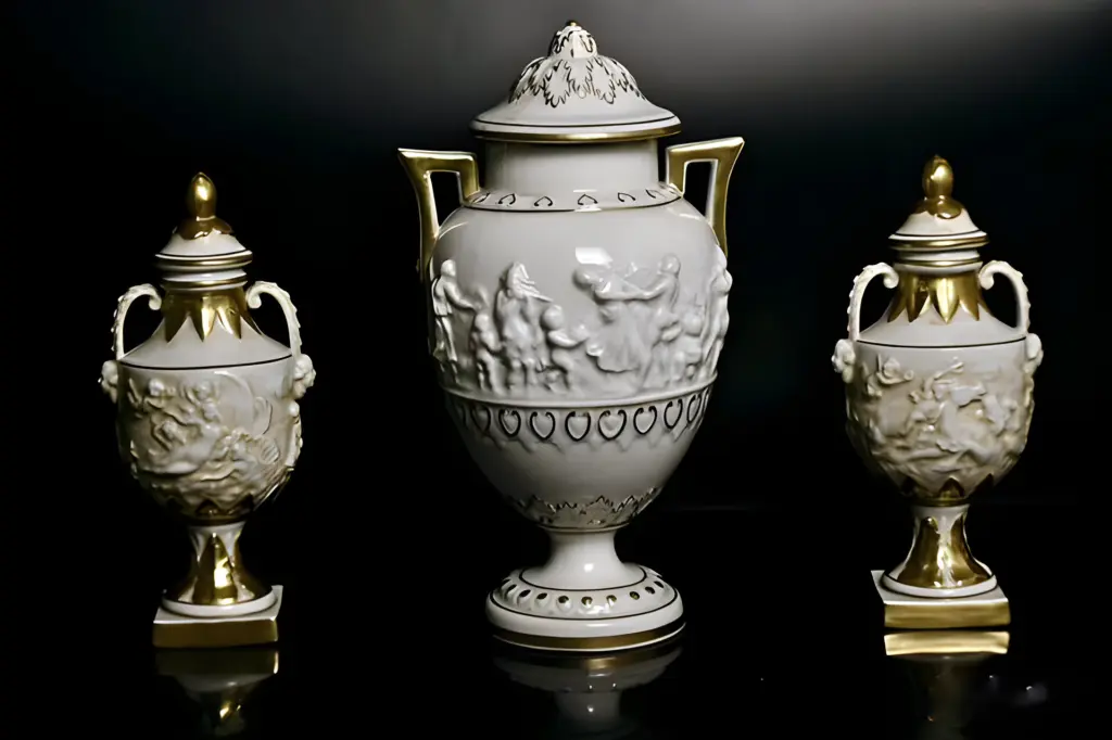 Вазы триптих. Винтаж. Capodimonte. Италия — вид 1