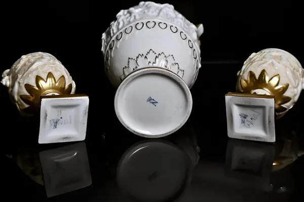 Вазы триптих. Винтаж. Capodimonte. Италия — вид 6