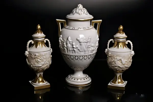Вазы триптих. Винтаж. Capodimonte. Италия — вид 7