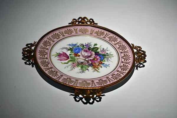 Декоративное Блюдо. Бронза/Фарфор. Sevres. Limoges — вид 4
