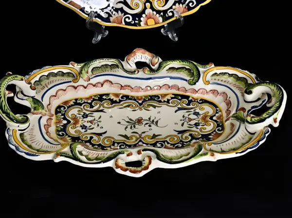 Антикварные Блюда майолика. Rouen. Франция — вид 2