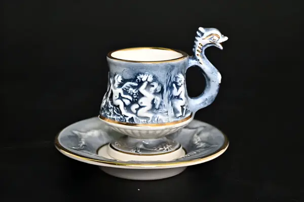 Кофейная пара Capodimonte. Винтаж. Италия 1960 — вид 1