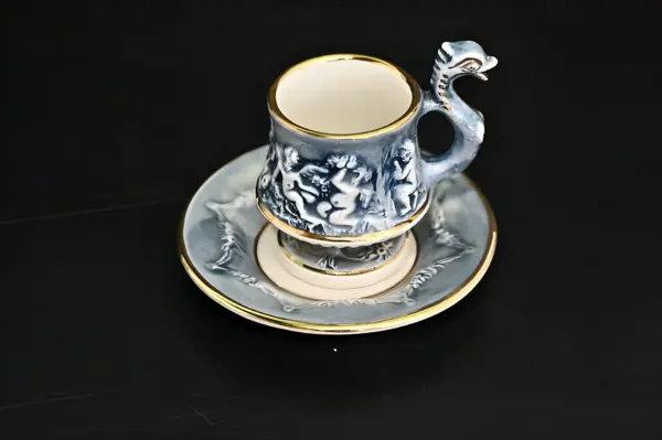 Кофейная пара Capodimonte. Винтаж. Италия 1960 — вид 2