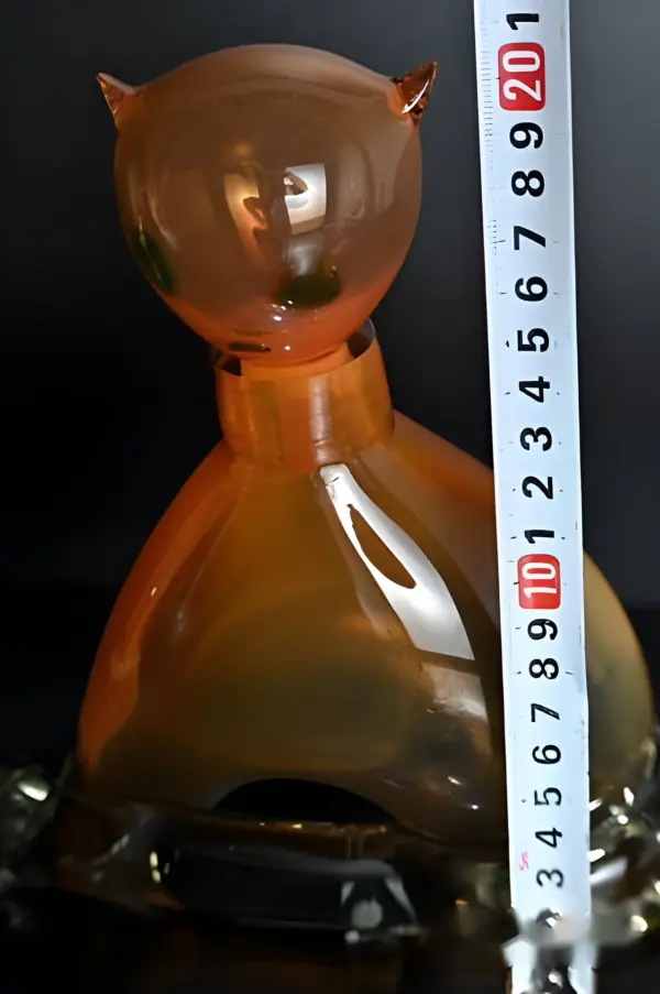 Графин "кошка" и 2 стопки. Художественное стекло — вид 8