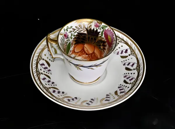 Чайная пара. Редкость Ручная роспись. Spode — вид 1