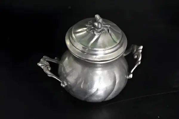 Сахарницы олово/сереБрение Италия. Винтаж — вид 6