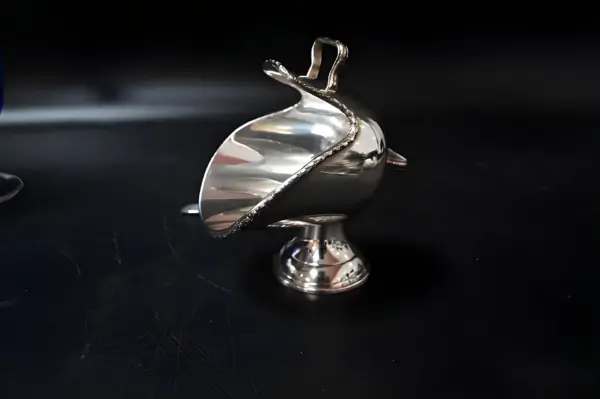 Сахарница зольник. Серебрение. Франция — вид 6